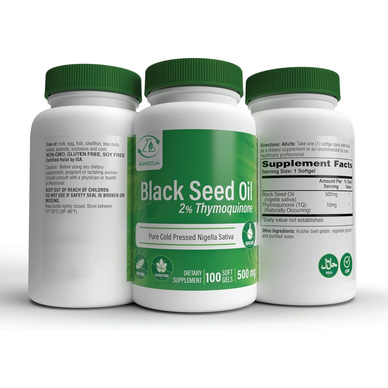 Black Seed Oil Softgel Supplier - Thymoquinone Hair Growth Antioxidant Immune Adult
