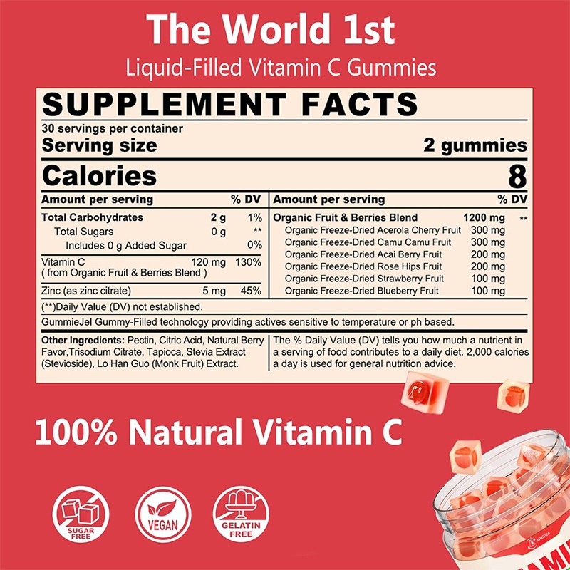 Vitamin C Gummies Factory - Kids Immunity Enhancement Complex Support Gummy