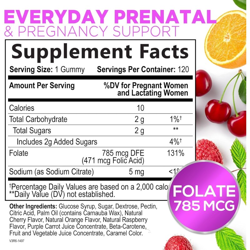 Folic Acid Gummies Factory - Sugar Free Folic Acid Vitamin Mom Health Gummy