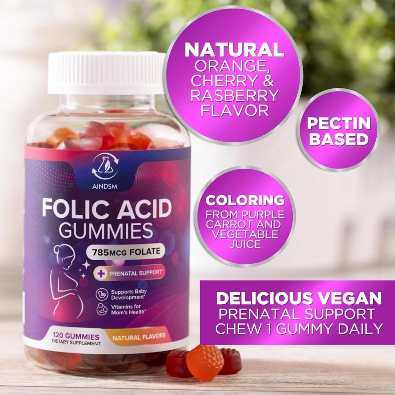 Folic Acid Gummies Factory - Sugar Free Folic Acid Vitamin Mom Health Gummy