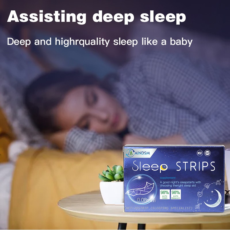 Sleep Mint Film Manufacturer - GABA Melatonin Faster Fall Asleep Strips for Adults