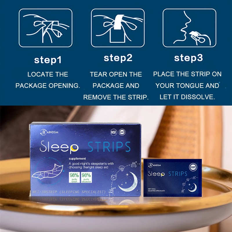 Sleep Strips Manufacturer - Food Grade GABA Fall Asleep Faster Mint Film Strip