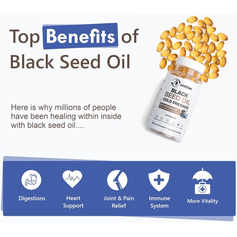 Black Seed Softgel Factory - Antioxidant Immune Support Vegan Black Cumin Capsule