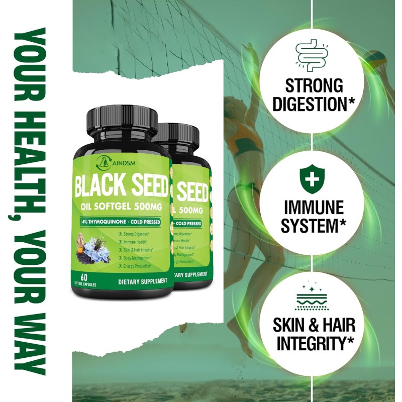 Black Seed Oil Softgel Manufacturer - Joint Skin Hair Support Black Cumin Seed Oil