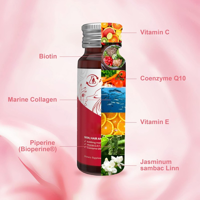 Marine Collagen Drink Supplier - Hydrolyzed Collagen Whitening Hyaluronic Acid Drink