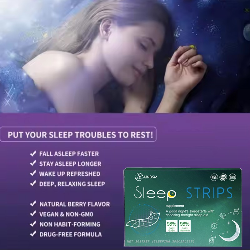 Sleep Strips Factory - Custom Logo GABA Melatonin Better Sleep Film Paper