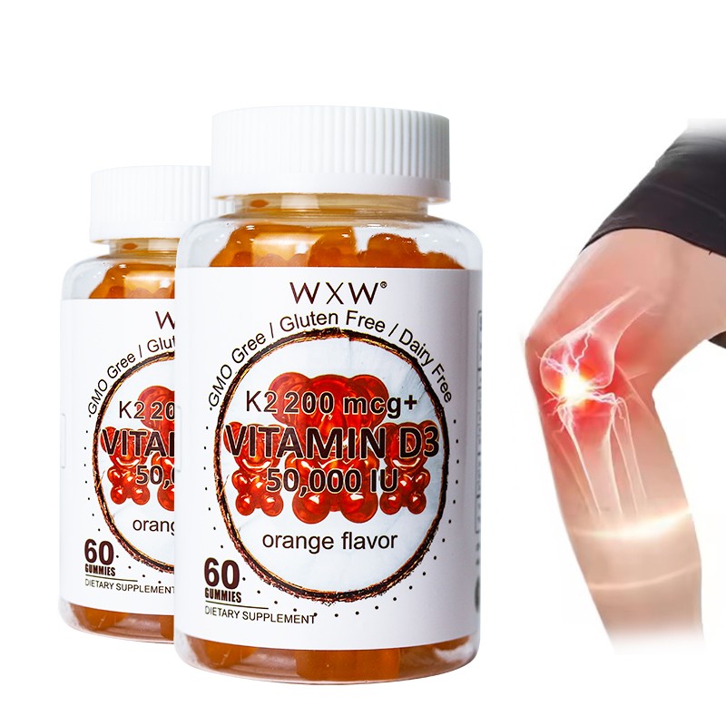 Vitamin D3K2 Gummies Factory - Stock WXW D3 K2 High Absorption Bone Mobility Gummy