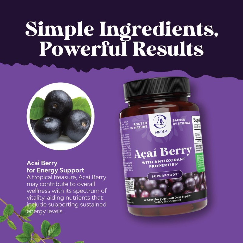 Acai Berry Capsules Supplier - Natural Acai Berry Anti Aging Antioxidant Capsule