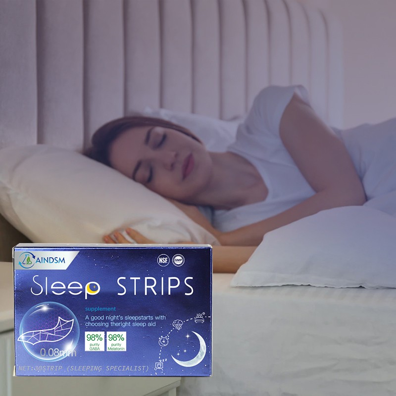 Sleep Mint Film Manufacturer - GABA Melatonin Faster Fall Asleep Strips for Adults