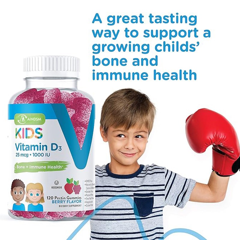 Vitamin D3 Gummies Supplier - Organic Kids D3 Cholecalciferol Bone Growing Support