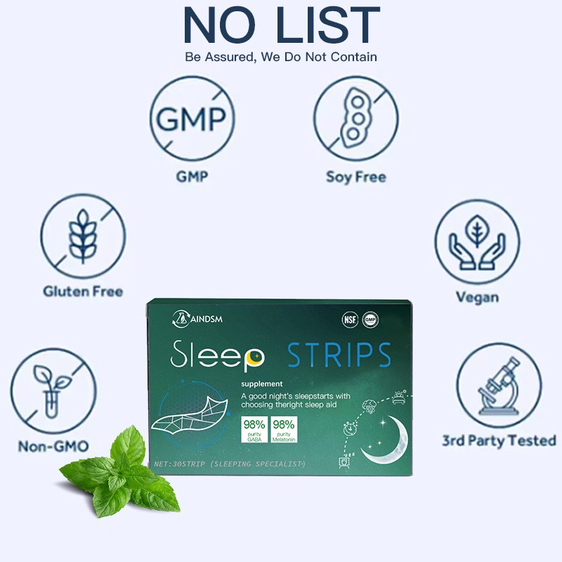 Sleep Strips Factory - Custom Logo GABA Melatonin Better Sleep Film Paper