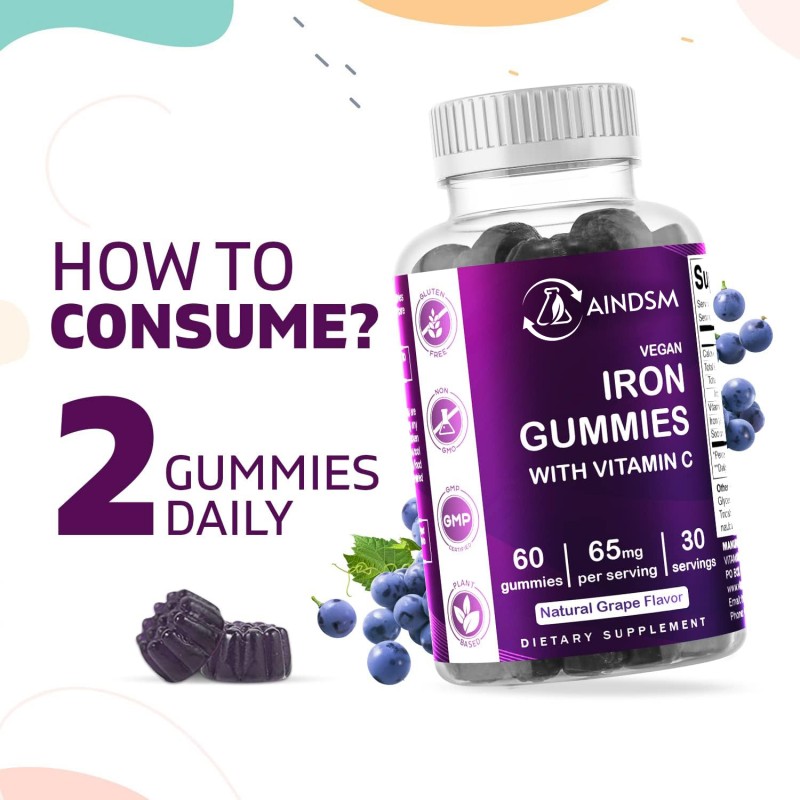 Iron Gummies Supplier - Food Grade Iron Vitamin C Healthy Skin Gummy