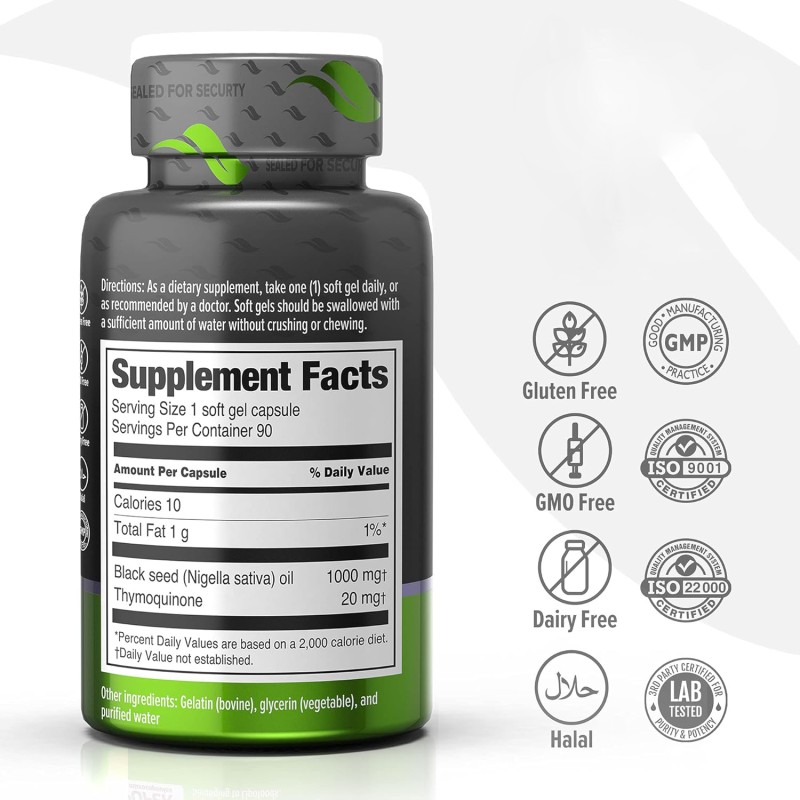 Black Seed Oil Softgel Supplier - Cold Pressed Organic Black Seed Oil Digestion