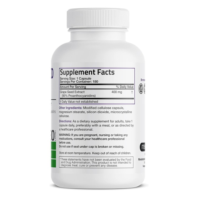 Grape Seed Capsules Supplier - Organic Grape Seed Extract Peripheral Circulation