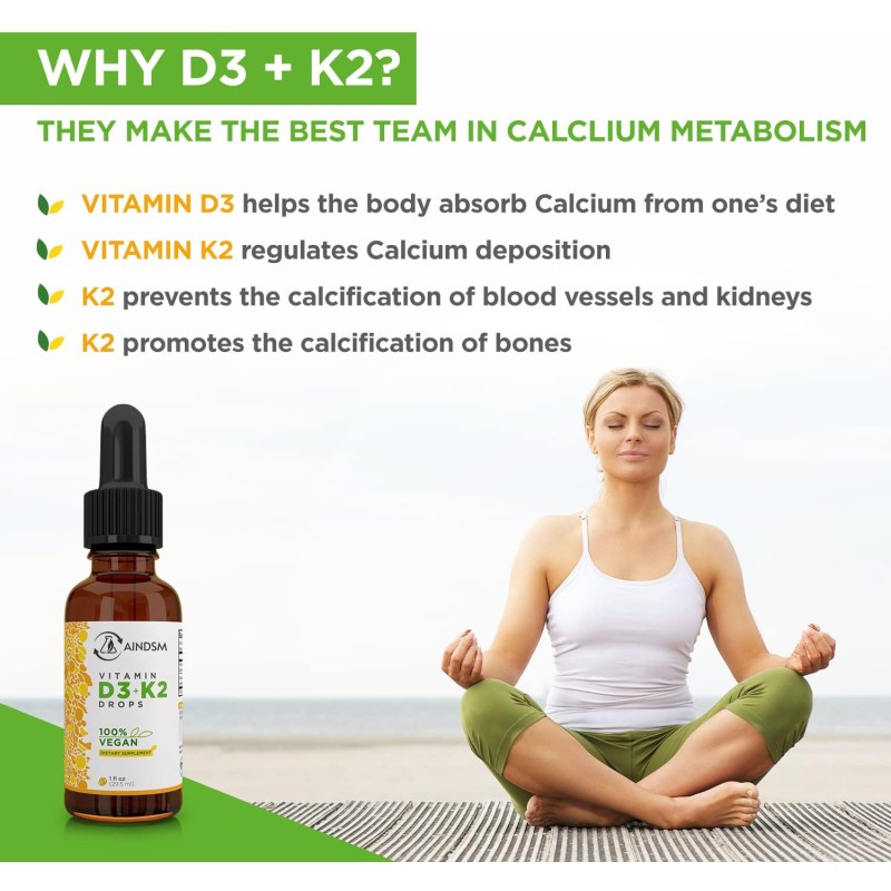 Vitamin D3 Drops Factory - Vegan D3 K2 Liquid Probiotic Strong Bone Support