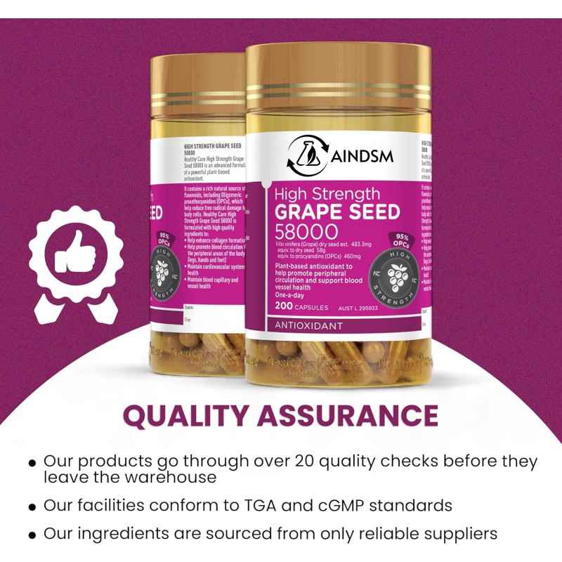 Grape Seed Capsules Factory - Natural Grape Seed Extract Antioxidant Activity