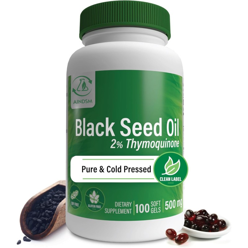 Black Seed Oil Softgel Supplier - Thymoquinone Hair Growth Antioxidant Immune Adult