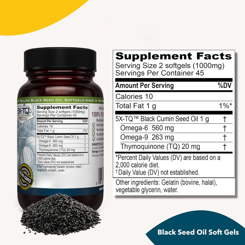 Black Seed Oil Softgel Supplier - Cold Pressed Black Seed Oil Vegan Hair Growth