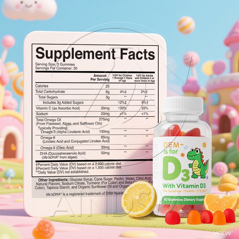 Vitamin D3 Gummies Supplier - Kids Adults Immunity Enhancement Gummy Candy