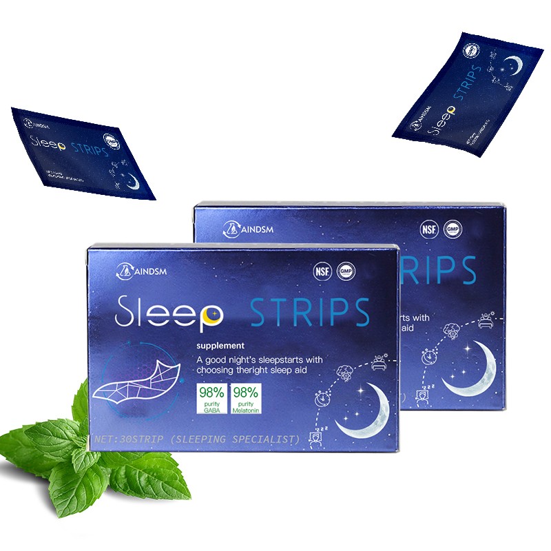 Sleep Strips Manufacturer - Food Grade GABA Fall Asleep Faster Mint Film Strip