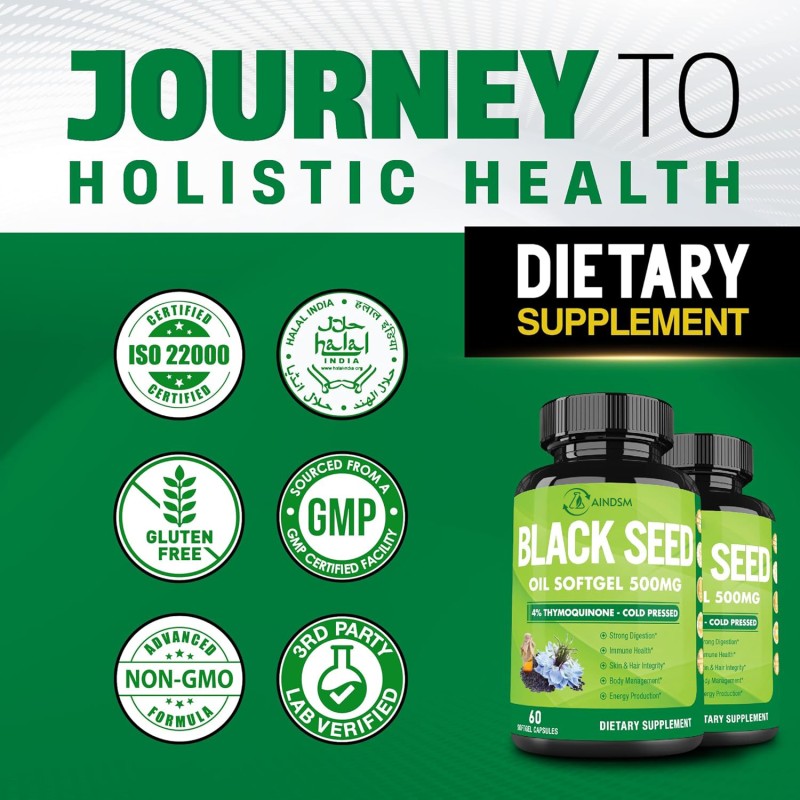 Black Seed Oil Softgel Manufacturer - Joint Skin Hair Support Black Cumin Seed Oil