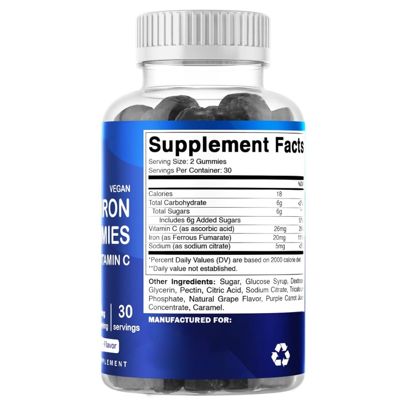Iron Gummies Manufacturer - Iron Bisglycinate Turmeric Energy Level Gummy
