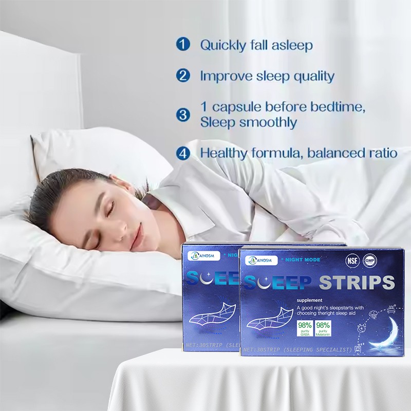 Sleep Strip Supplier - Custom Color GABA Melatonin Vitamin Sleep Mint Film