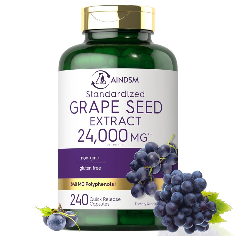Grape Seed Capsules Supplier - Organic Grape Seed Extract Blood Pressure Health