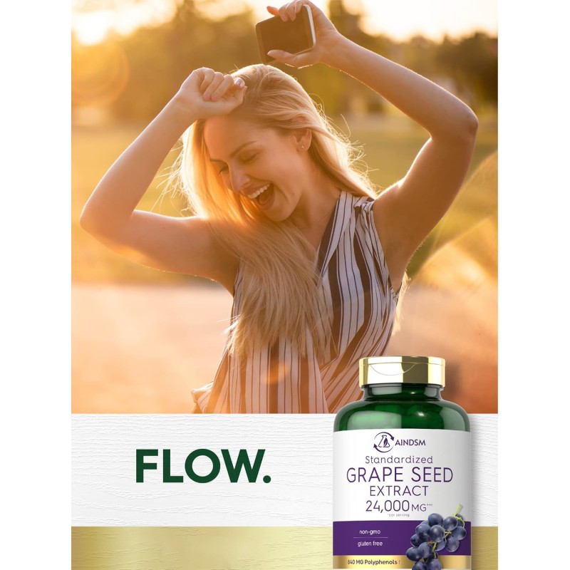Grape Seed Capsules Supplier - Organic Grape Seed Extract Blood Pressure Health