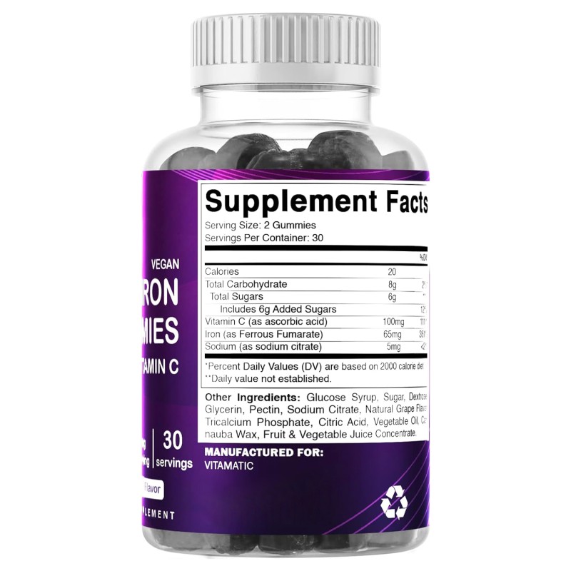 Iron Gummies Supplier - Food Grade Iron Vitamin C Healthy Skin Gummy