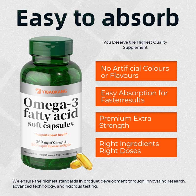 Fish Oil Soft Capsules Factory - 360mg Omega-3 Fatty Acids