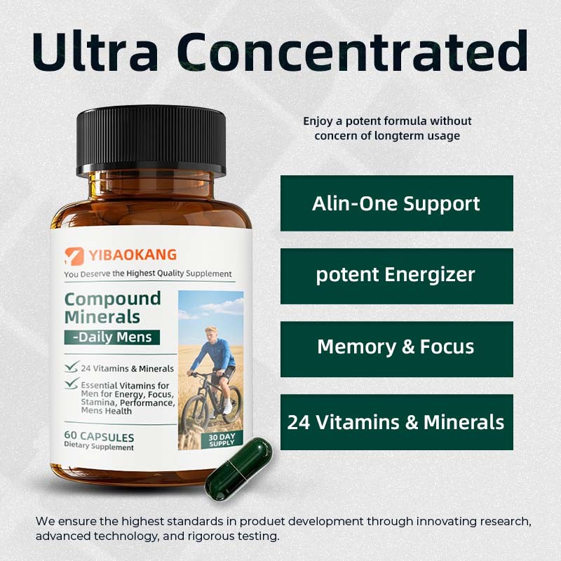 Men's Multivitamin Capsules Factory - 60 Liquid Capsules