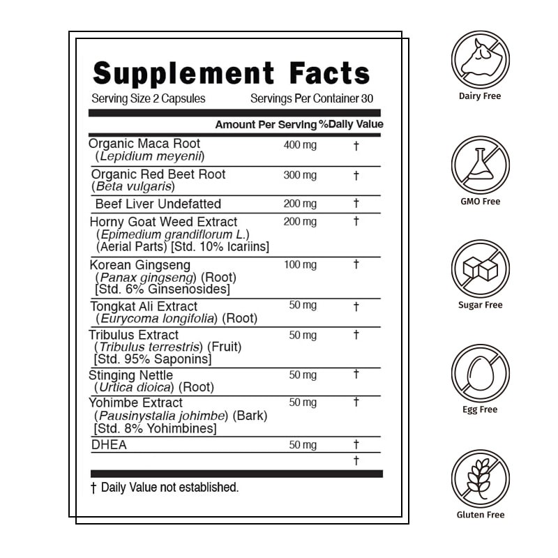 Organic Maca Capsule Manufacturer - 60 Tablets Immune Boost