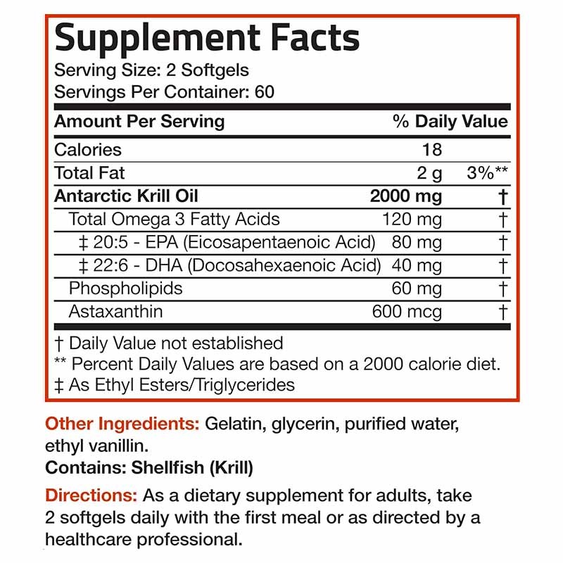 Antarctic Krill Oil Manufacturer - 2000mg EPA DHA Astaxanthin