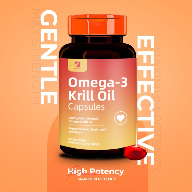 Krill Oil Capsules Supplier - 500mg Heart Brain Support