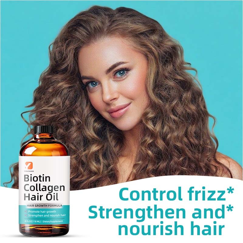 Biotin Collagen Hair Oil Supplier - 4oz Hair Growth Beauty
