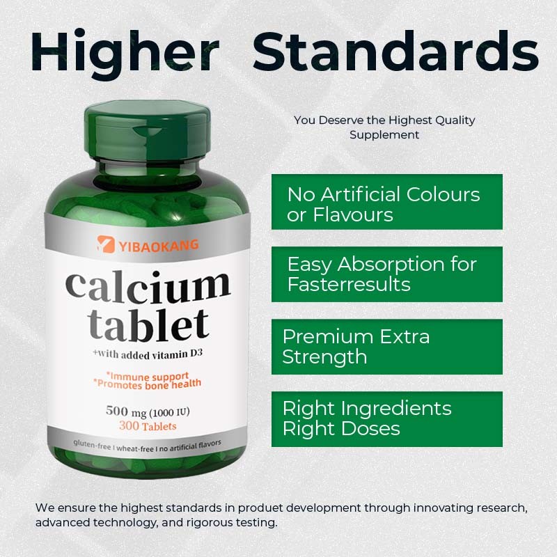 Calcium Vitamin D3 Tablets Manufacturer - 500mg Bone Health
