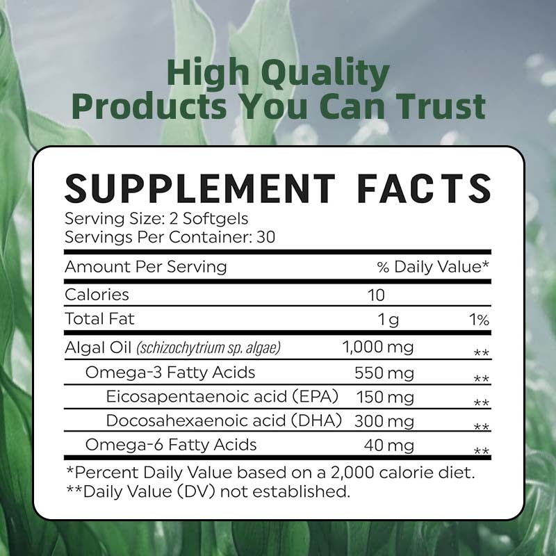 Omega-3 Algae Supplement Factory - Plant Based DHA EPA