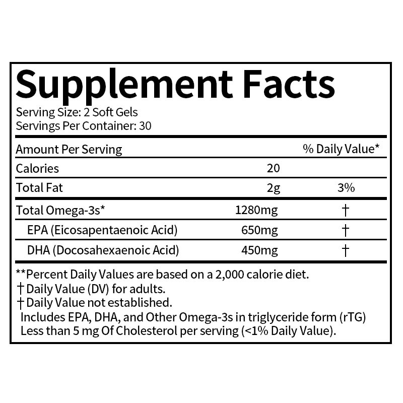 Omega 3 Fish Oil Capsules Factory - 60 Capsules Joint Health