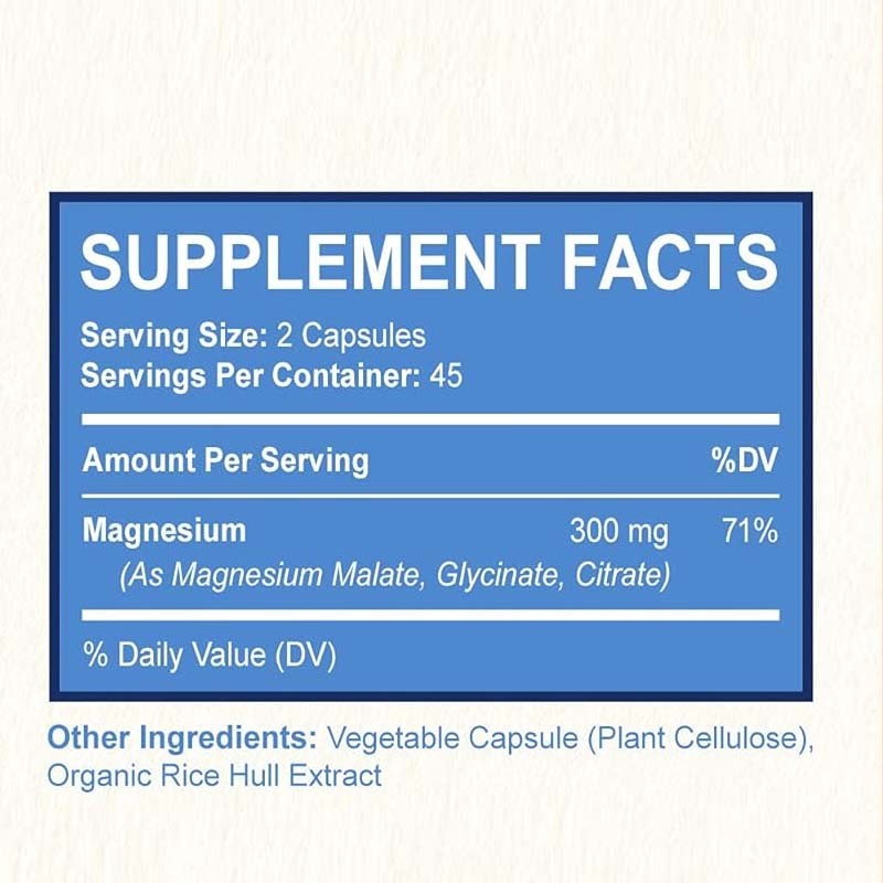 Triple Magnesium Capsules Supplier - Nerves Heart Energy