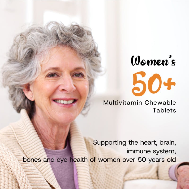 Women 50+ Chewable Tablets Supplier - Heart Brain Bone Health
