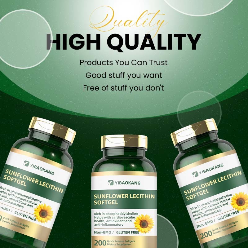 Sunflower Lecithin Softgel Manufacturer - 2400mg Cardiovascular