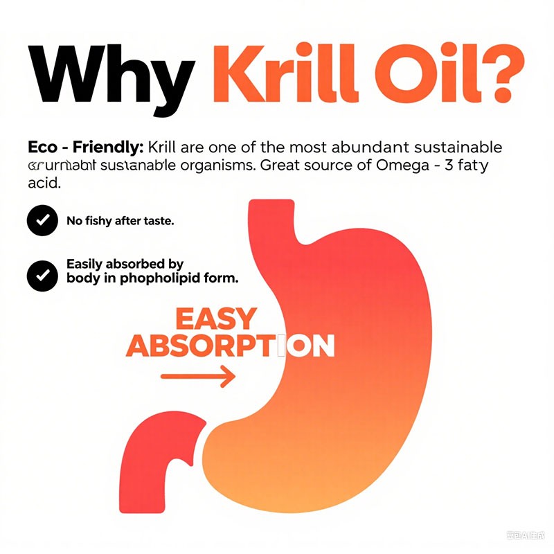 Krill Oil Capsules Supplier - 500mg Heart Brain Support