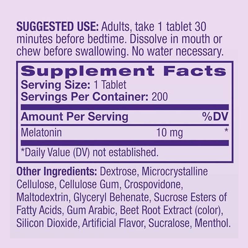 Melatonin Tablets Supplier - Non-Addictive Rapid Dissolving