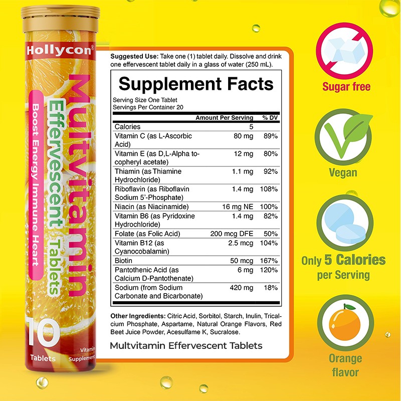 Hollycon Effervescent Tablets Factory - Vitamin C D Zinc