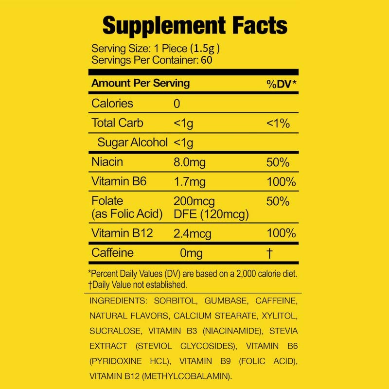 Chewing Gum Supplier - Vitamin Supplement Energy Gum