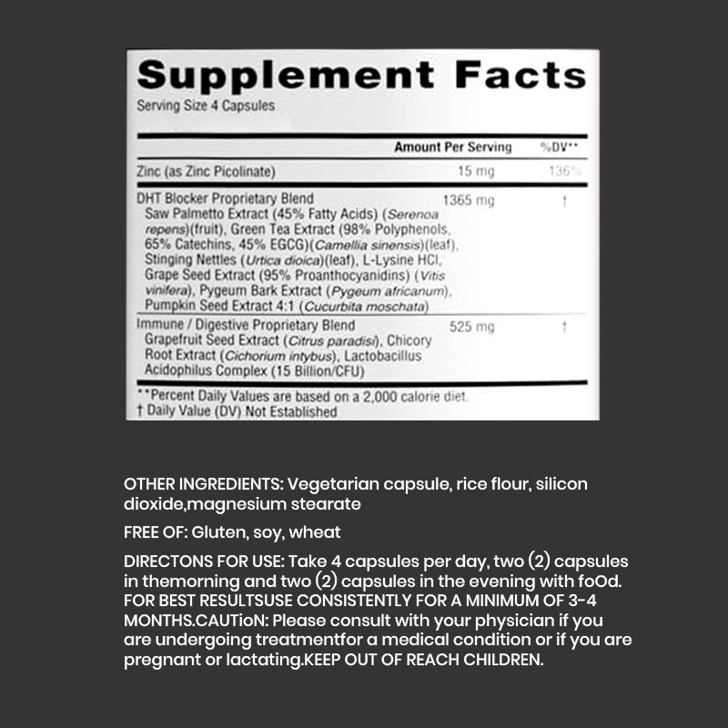 Hair Growth Capsules Supplier - OEM DHT Blocker Saw Palmetto Strong Hair