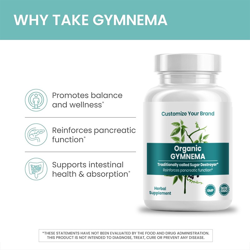 Gymnema Capsules Manufacturer - 100% Natural 600mg Leaf Extract Glucose Support
