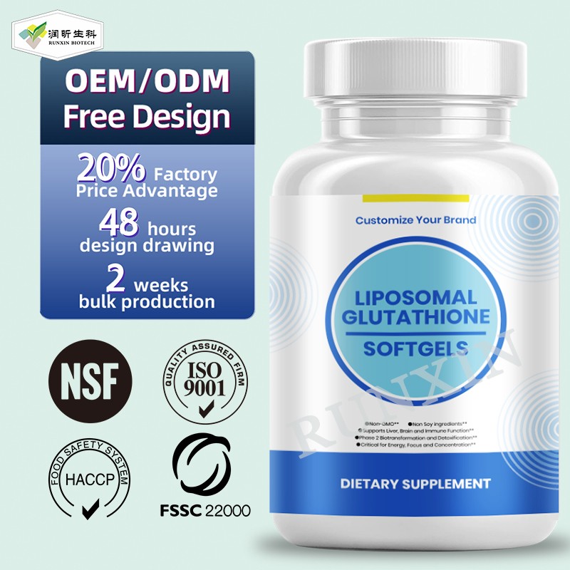 Glutathione Softgels Manufacturer - Fast Whitening Liposome L-Glutathione Adult