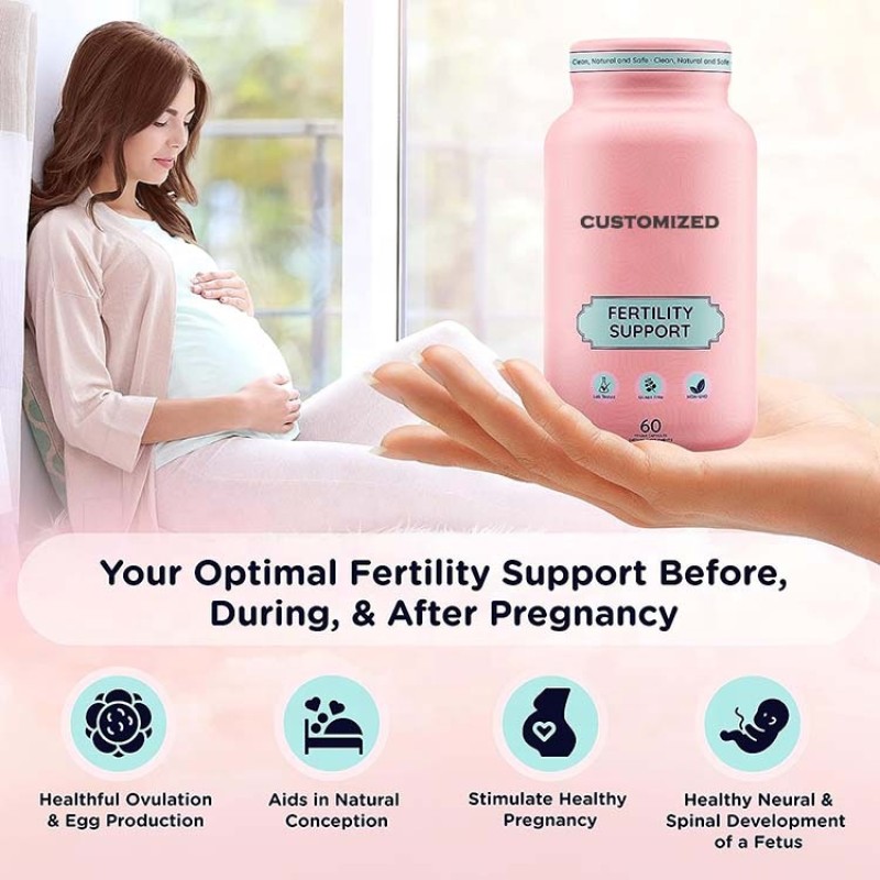 Fertility Capsules Factory - Folate Zinc Iron Inositol Women Support Supplement